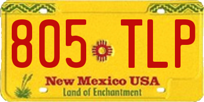 NM license plate 805TLP