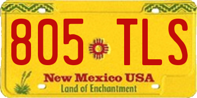 NM license plate 805TLS