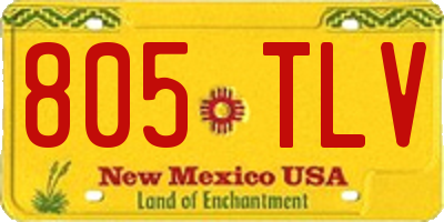 NM license plate 805TLV