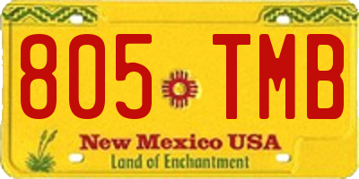 NM license plate 805TMB