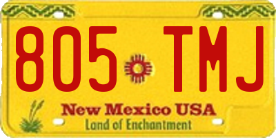 NM license plate 805TMJ