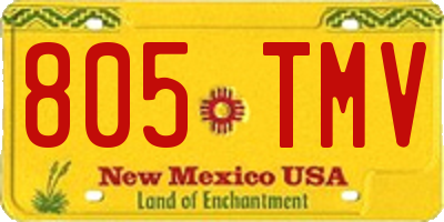 NM license plate 805TMV