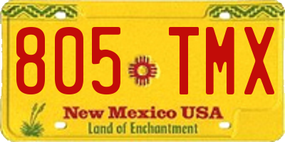 NM license plate 805TMX