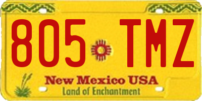 NM license plate 805TMZ