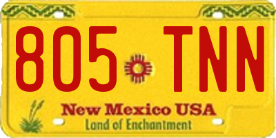 NM license plate 805TNN