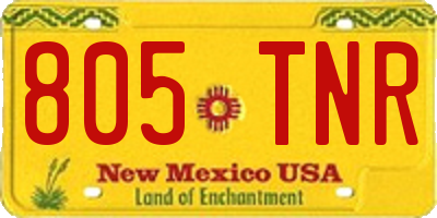 NM license plate 805TNR