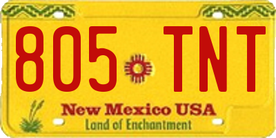 NM license plate 805TNT