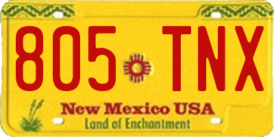 NM license plate 805TNX