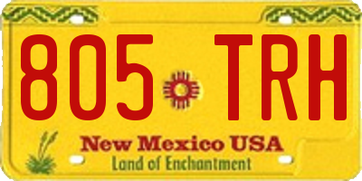 NM license plate 805TRH