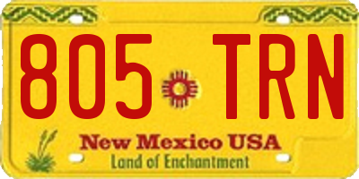 NM license plate 805TRN