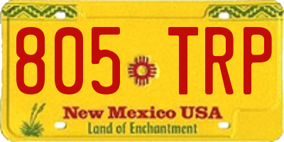 NM license plate 805TRP