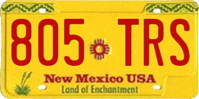 NM license plate 805TRS