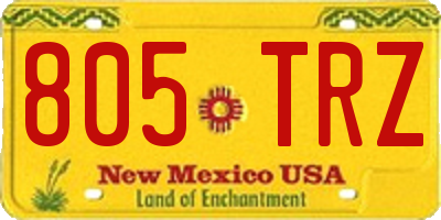 NM license plate 805TRZ