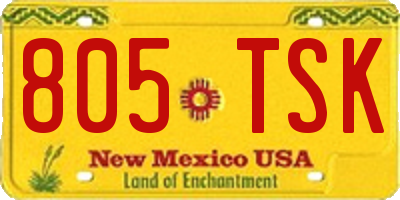 NM license plate 805TSK