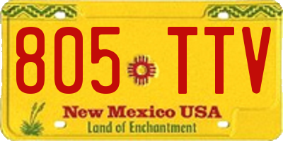 NM license plate 805TTV