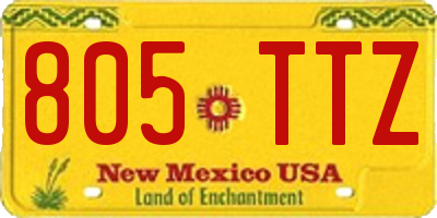 NM license plate 805TTZ