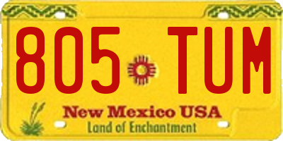 NM license plate 805TUM