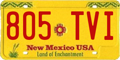 NM license plate 805TVI