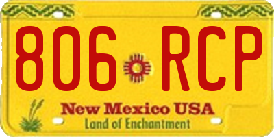 NM license plate 806RCP
