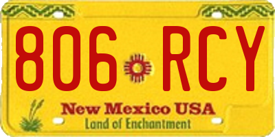 NM license plate 806RCY
