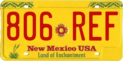 NM license plate 806REF