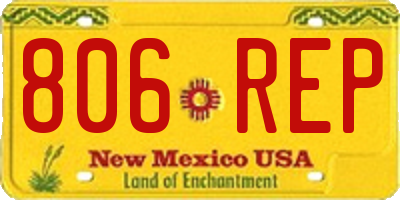 NM license plate 806REP