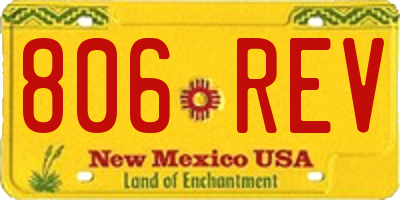 NM license plate 806REV