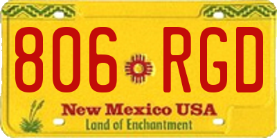 NM license plate 806RGD