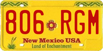 NM license plate 806RGM