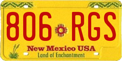 NM license plate 806RGS