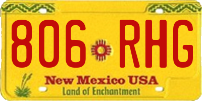NM license plate 806RHG