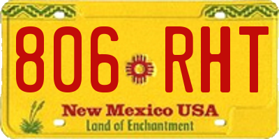 NM license plate 806RHT