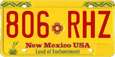 NM license plate 806RHZ