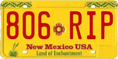 NM license plate 806RIP