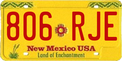 NM license plate 806RJE