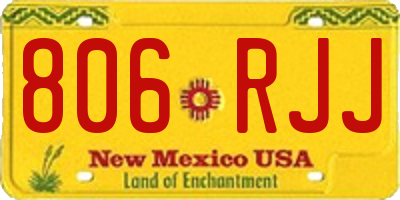 NM license plate 806RJJ