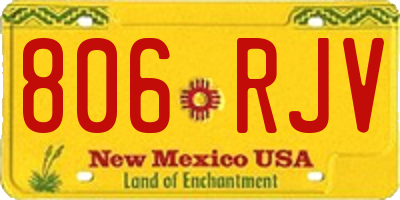 NM license plate 806RJV