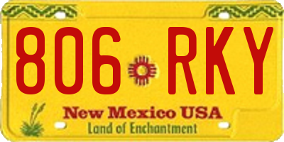 NM license plate 806RKY