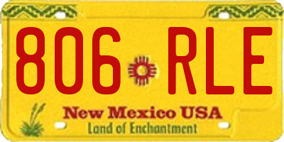 NM license plate 806RLE
