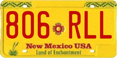 NM license plate 806RLL