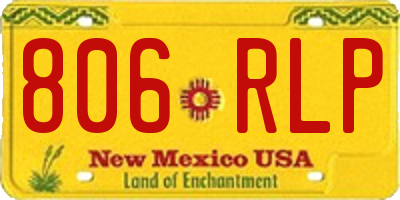 NM license plate 806RLP