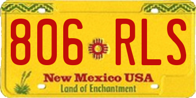 NM license plate 806RLS