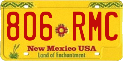 NM license plate 806RMC