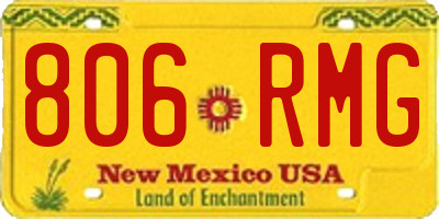 NM license plate 806RMG
