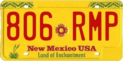 NM license plate 806RMP