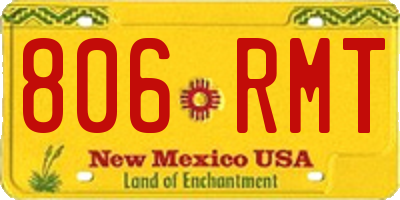 NM license plate 806RMT