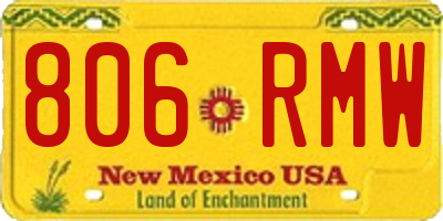 NM license plate 806RMW