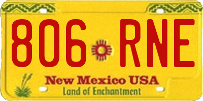 NM license plate 806RNE