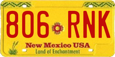NM license plate 806RNK