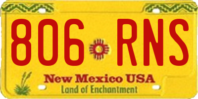 NM license plate 806RNS